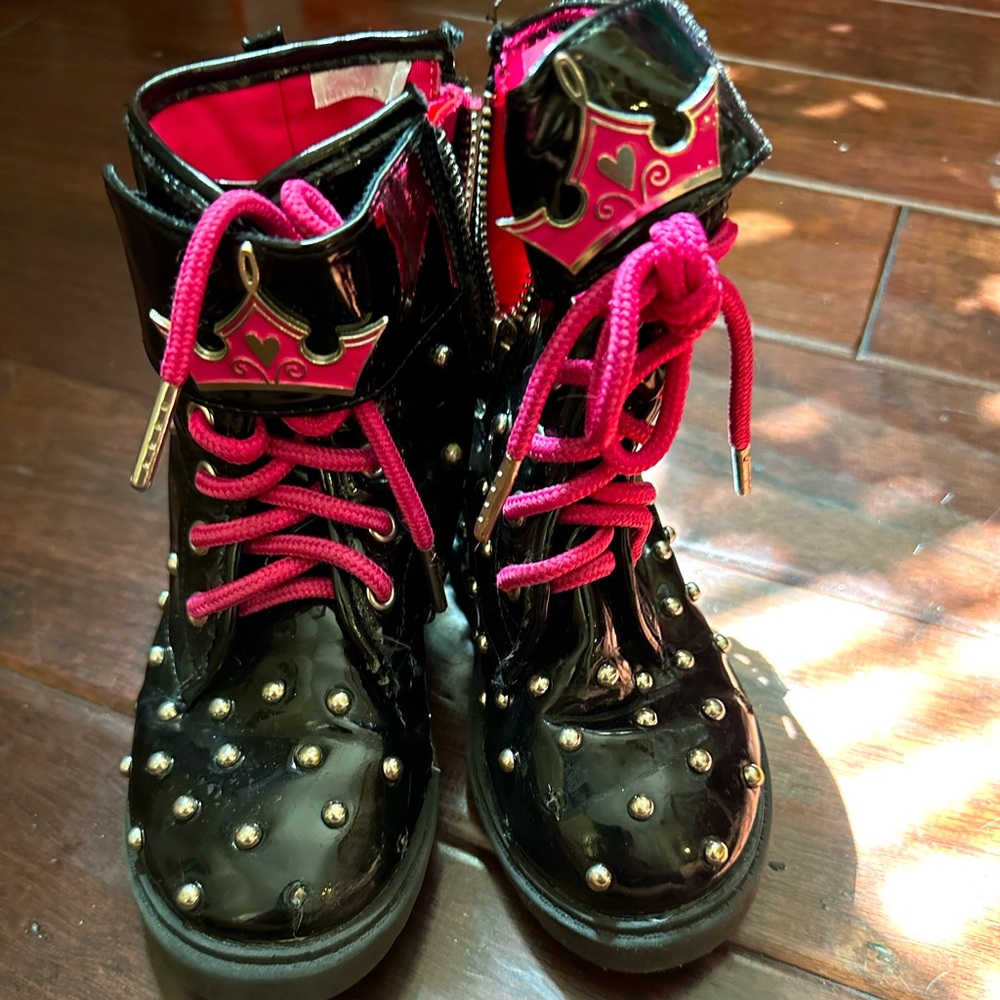 Disney Princess studded combat boots size 11